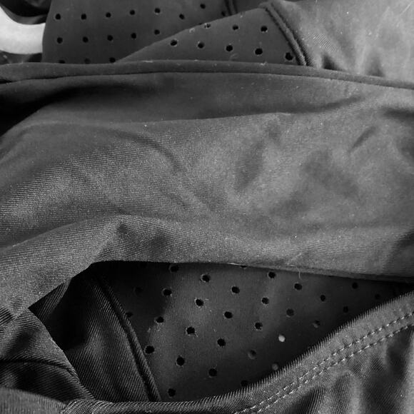 Vitamin A Perforated Black Lace Up Back One Piece Swimsuit S - Picture 9 of 9